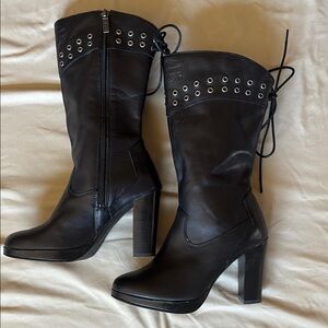 Harley Davidson Black Leather Boots